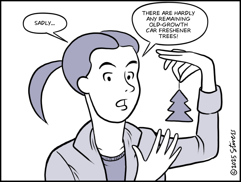 Old growth car freshener trees